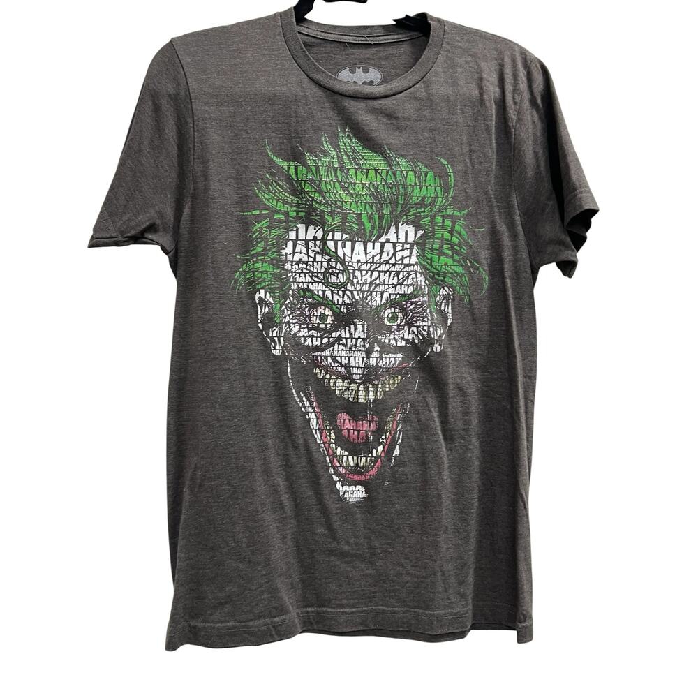 DC Comics Thrashed Gray Joker tee sz S
